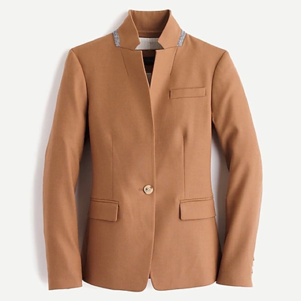 J. Crew Regent Blazer in warm caramel